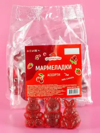 Мармелад без сахара ягодное ассорти, 150г Мармелад без сахара ягодное ассорти, 150г